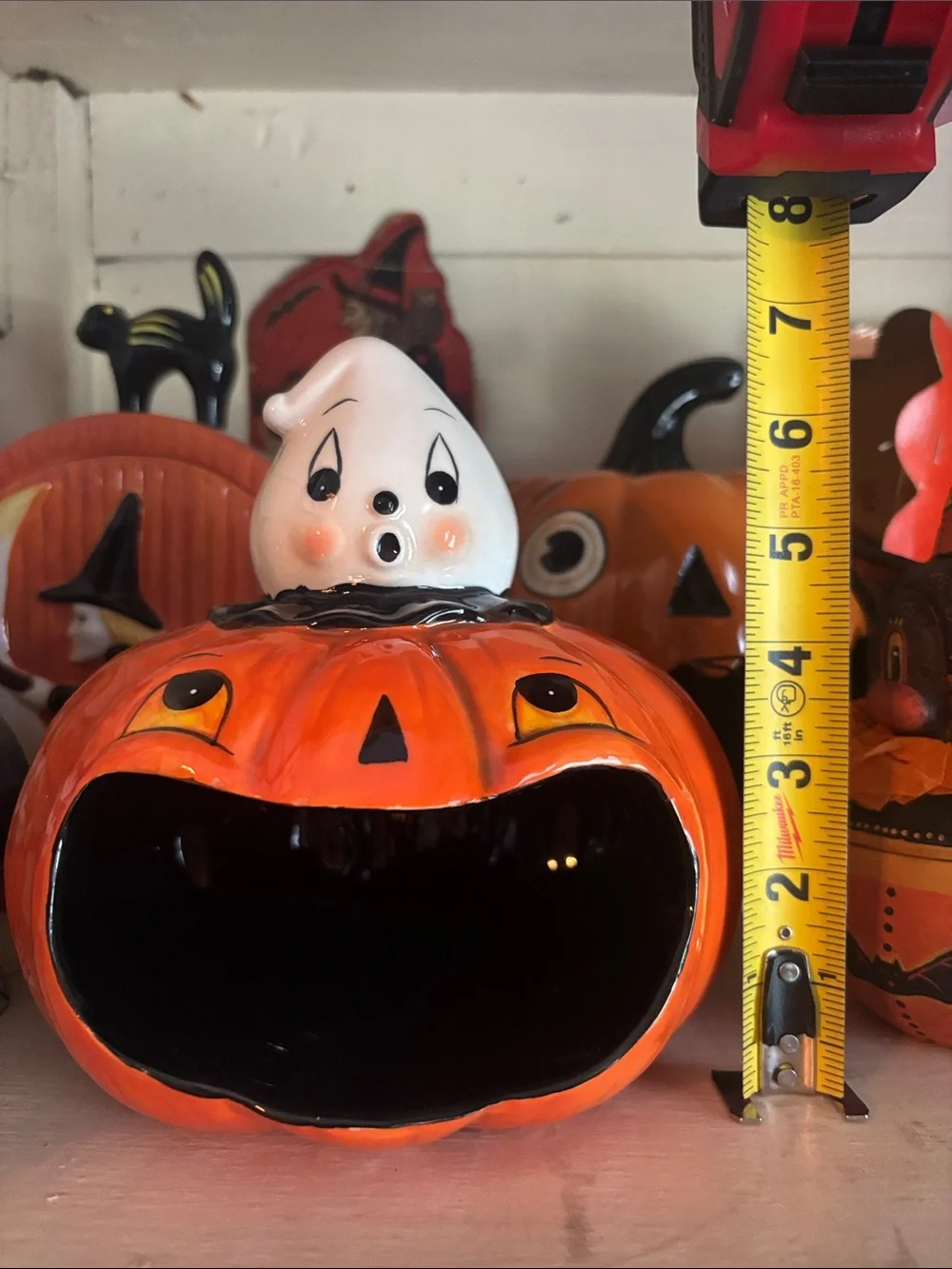 Johanna Parker Ceramic Halloween pumpkin candy bowl